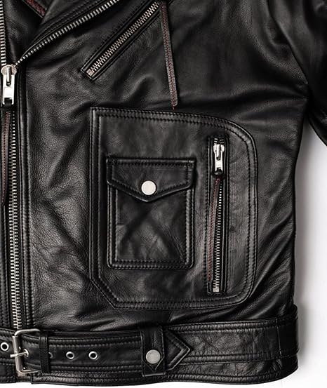 mens biker leather jacket