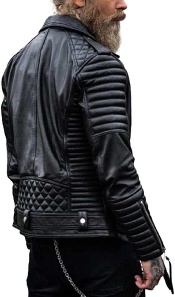 mens biker leather jacket